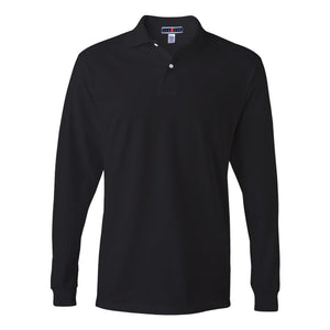 437MLR JERZEES SpotShield™ 50/50 Long Sleeve Polo Black