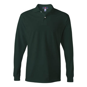 437MLR JERZEES SpotShield™ 50/50 Long Sleeve Polo Forest Green