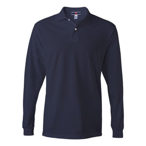 437MLR JERZEES SpotShield™ 50/50 Long Sleeve Polo J. Navy