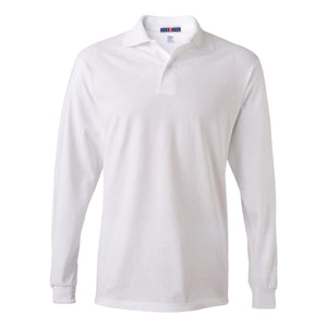 437MLR JERZEES SpotShield™ 50/50 Long Sleeve Polo White