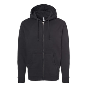 IND4000Z Independent Trading Co. Heavyweight Full-Zip Hooded Sweatshirt Black