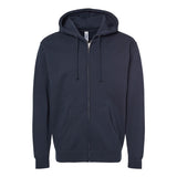 IND4000Z Independent Trading Co. Heavyweight Full-Zip Hooded Sweatshirt Navy