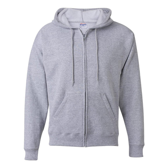 P180 Hanes Ecosmart® Full-Zip Hooded Sweatshirt Light Steel