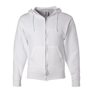 993MR JERZEES NuBlend® Full-Zip Hooded Sweatshirt White