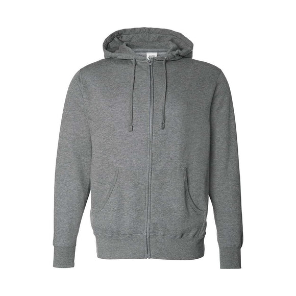 AFX4000Z Independent Trading Co. Full-Zip Hooded Sweatshirt Gunmetal Heather