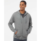 AFX4000Z Independent Trading Co. Full-Zip Hooded Sweatshirt Gunmetal Heather