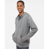 AFX4000Z Independent Trading Co. Full-Zip Hooded Sweatshirt Gunmetal Heather