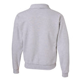 4528MR JERZEES Super Sweats NuBlend® Quarter-Zip Cadet Collar Sweatshirt Ash