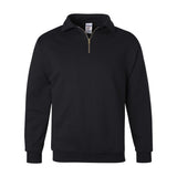 4528MR JERZEES Super Sweats NuBlend® Quarter-Zip Cadet Collar Sweatshirt Black