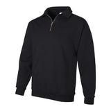 4528MR JERZEES Super Sweats NuBlend® Quarter-Zip Cadet Collar Sweatshirt Black