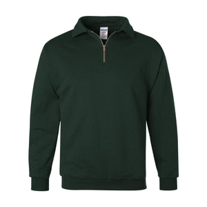 4528MR JERZEES Super Sweats NuBlend® Quarter-Zip Cadet Collar Sweatshirt Forest Green