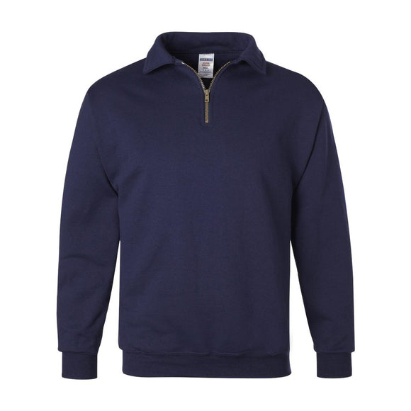 4528MR JERZEES Super Sweats NuBlend® Quarter-Zip Cadet Collar Sweatshirt J. Navy