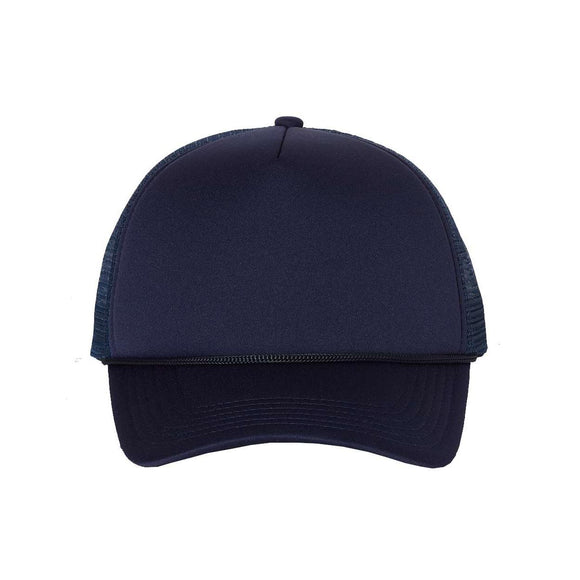 VC700 Valucap Foam Mesh-Back Trucker Cap Navy/ Navy