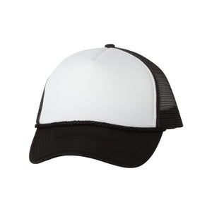 VC700 Valucap Foam Mesh-Back Trucker Cap White/ Black