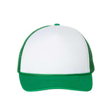 VC700 Valucap Foam Mesh-Back Trucker Cap White/ Kelly