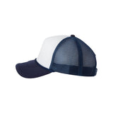 VC700 Valucap Foam Mesh-Back Trucker Cap White/ Navy