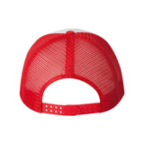 VC700 Valucap Foam Mesh-Back Trucker Cap White/ Red