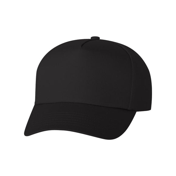 8869 Valucap Five-Panel Twill Cap Black