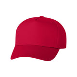 8869 Valucap Five-Panel Twill Cap Red