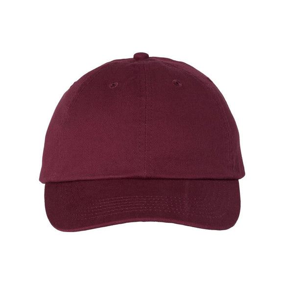 VC300A Valucap Adult Bio-Washed Classic Dad Hat Maroon