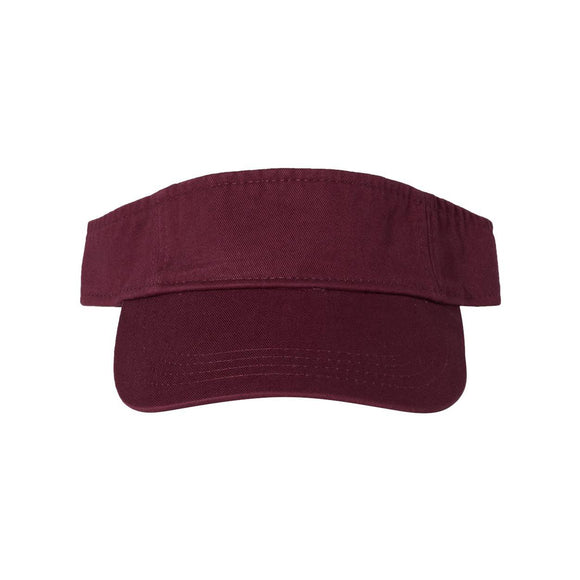 VC500 Valucap Bio-Washed Visor Maroon