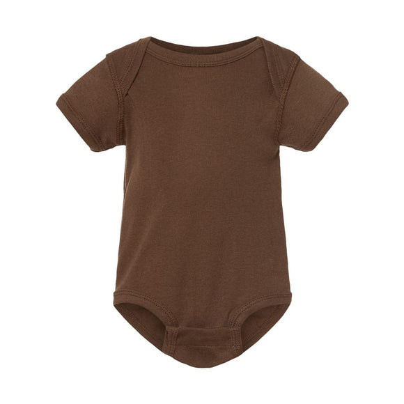 4400 Rabbit Skins Infant Baby Rib Bodysuit Brown