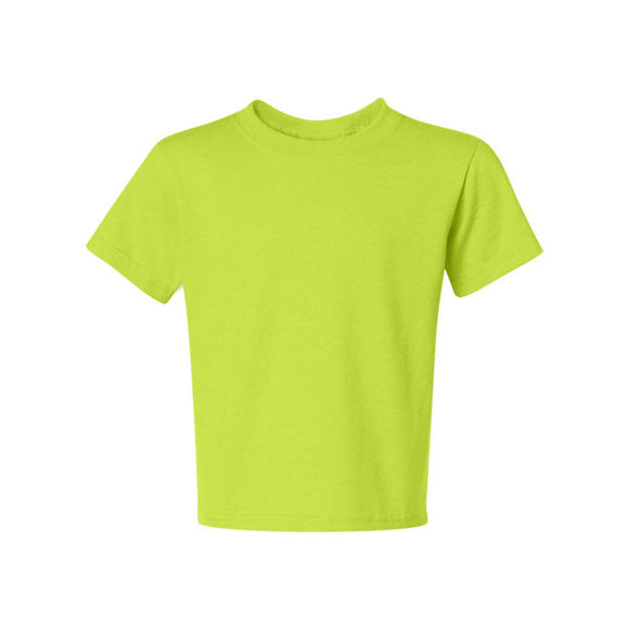 29BR JERZEES Dri-Power® Youth 50/50 T-Shirt Safety Green