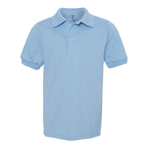 437YR JERZEES SpotShield™ Youth 50/50 Polo Light Blue