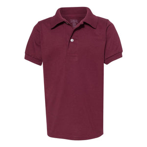 437YR JERZEES SpotShield™ Youth 50/50 Polo Maroon