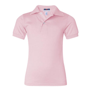 437YR JERZEES SpotShield™ Youth 50/50 Polo Pink