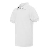 437YR JERZEES SpotShield™ Youth 50/50 Polo White