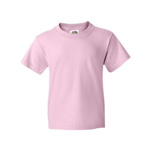 3930BR Fruit of the Loom HD Cotton Youth Short Sleeve T-Shirt Classic Pink