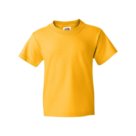 3930BR Fruit of the Loom HD Cotton Youth Short Sleeve T-Shirt Gold