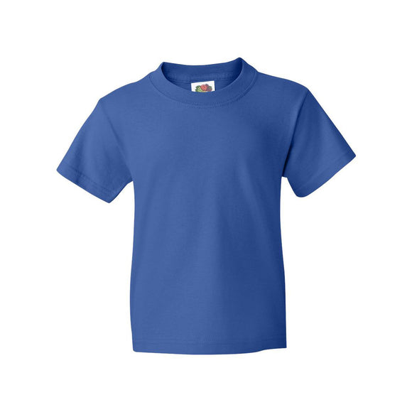 3930BR Fruit of the Loom HD Cotton Youth Short Sleeve T-Shirt Royal