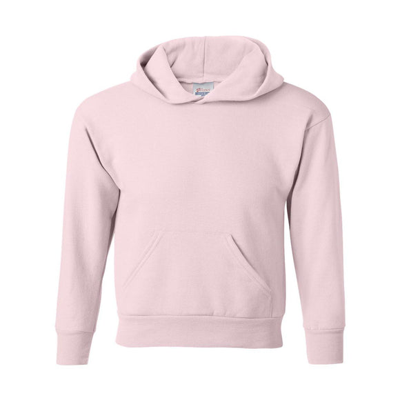 P473 Hanes Ecosmart® Youth Hooded Sweatshirt Pale Pink