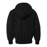 P480 Hanes EcoSmart® Youth Full-Zip Hooded Sweatshirt Black