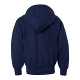 P480 Hanes EcoSmart® Youth Full-Zip Hooded Sweatshirt Navy