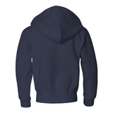 993BR JERZEES NuBlend® Youth Full-Zip Hooded Sweatshirt J. Navy