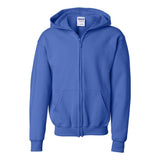 18600B Gildan Heavy Blend™ Youth Full-Zip Hooded Sweatshirt Royal