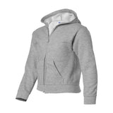 18600B Gildan Heavy Blend™ Youth Full-Zip Hooded Sweatshirt Sport Grey