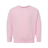 3317 Rabbit Skins Toddler Fleece Crewneck Sweatshirt Pink