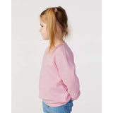 3317 Rabbit Skins Toddler Fleece Crewneck Sweatshirt Pink