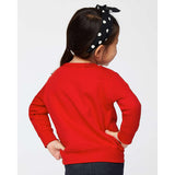 3317 Rabbit Skins Toddler Fleece Crewneck Sweatshirt Red