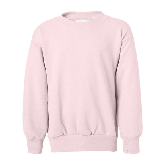 P360 Hanes Ecosmart® Youth Crewneck Sweatshirt Pale Pink