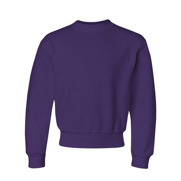 562BR JERZEES NuBlend® Youth Crewneck Sweatshirt Deep Purple