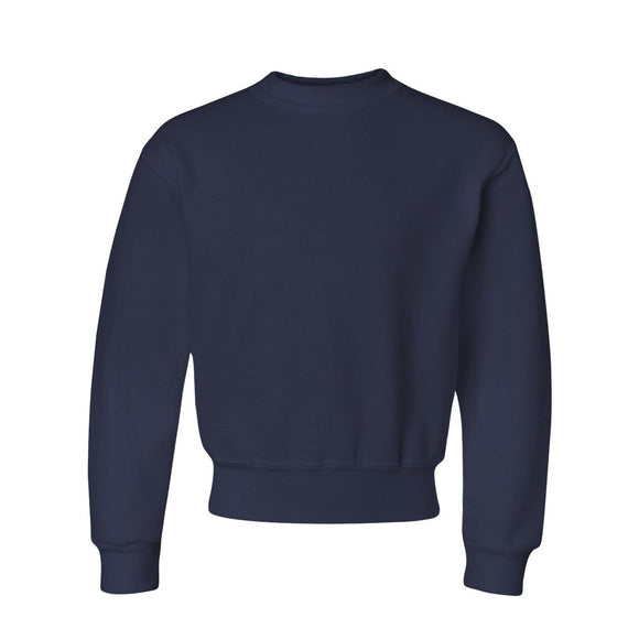 562BR JERZEES NuBlend® Youth Crewneck Sweatshirt J. Navy