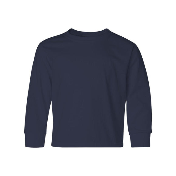 29BLR JERZEES Dri-Power® Youth Long Sleeve 50/50 T-Shirt J. Navy