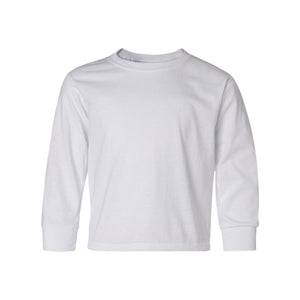 29BLR JERZEES Dri-Power® Youth Long Sleeve 50/50 T-Shirt White