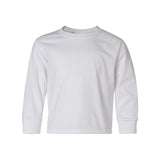 29BLR JERZEES Dri-Power® Youth Long Sleeve 50/50 T-Shirt White