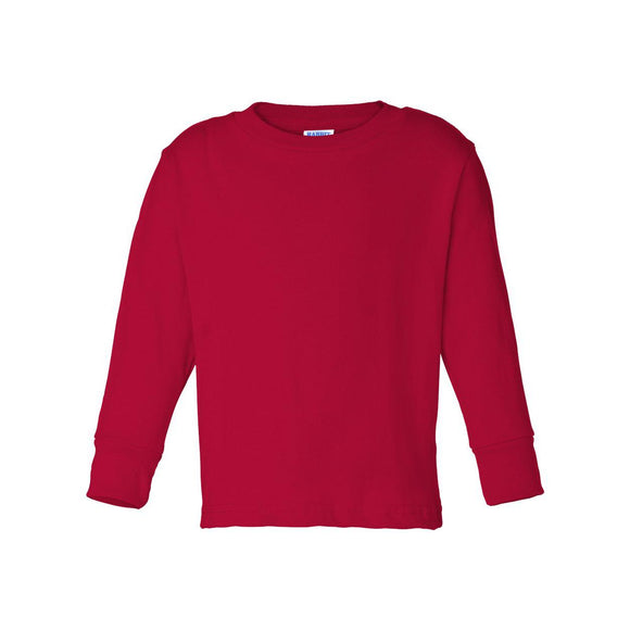 3311 Rabbit Skins Toddler Cotton Jersey Long Sleeve Tee Red